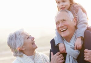 Grandparents and granddaughter